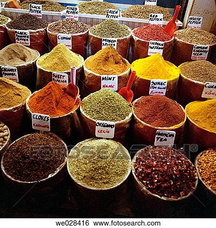 Spices stall. Taksim. Market. Istambul. Turkey. View Large Photo Image Stock Photograph - Spices stall. Taksim. Market. Istambul. Turkey.. Fotosearch