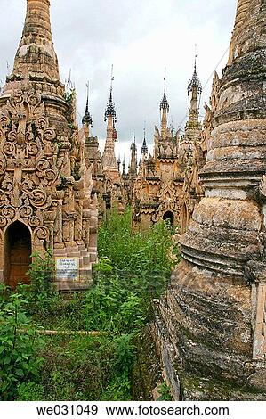 Stupas in Kakku. South Shan State, Myanmar View Large Photo Image Stock Photo - Stupas in Kakku. South Shan State, Myanmar. Fotosearch