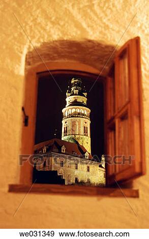 The Castle of the town of Cesky Krumlov, Czech Republic, Eastern Europe, as viewed out a window View Large Photo Image Stock Photo - The Castle of the town of Cesky Krumlov, Czech Republic, Eastern Europe, as viewed out a window. Fotosearch