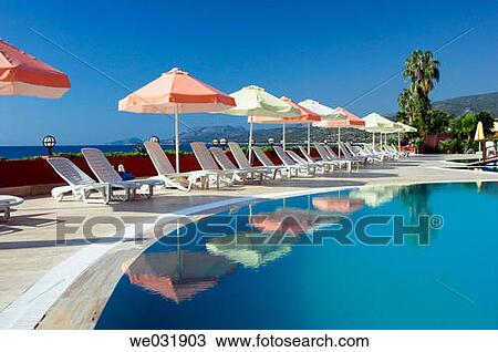 The pool area of the Best Resort Hotel in Tusucu, Turkey. View Large Photo Image Stock Image - The pool area of the Best Resort Hotel in Tusucu, Turkey.. Fotosearch