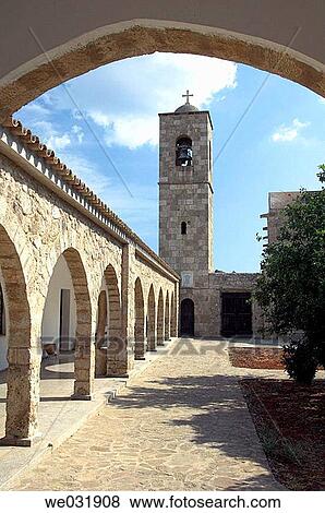 The St. Barnabas Church courtyard in Cyprus. View Large Photo Image Stock Photo - The St. Barnabas Church courtyard in Cyprus.. Fotosearch