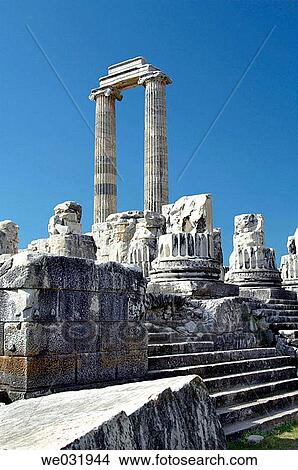 The Temple of Apollo ruins at the Didyma site in westernTurkey. View Large Photo Image Picture - The Temple of Apollo ruins at the Didyma site in westernTurkey.. Fotosearch