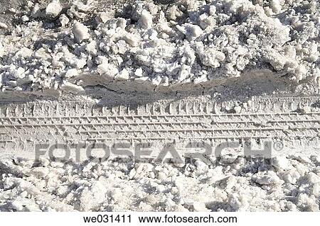 Tire tracks in snow View Large Photo Image Stock Image - Tire tracks in snow. Fotosearch