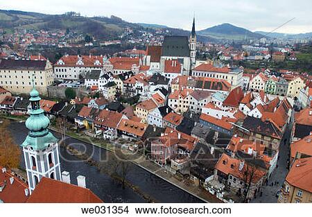 Picture - Town of Cesky Krumlov, Czech Republic, Eastern Europe. Fotosearch