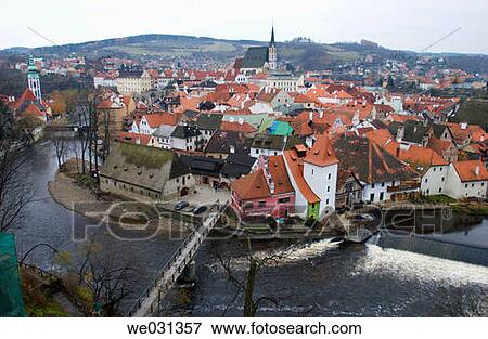 Stock Photo - Town of Cesky Krumlov, Czech Republic, Eastern Europe. Fotosearch