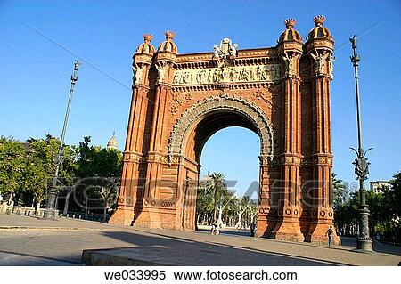 Triumphal Arch, Barcelona. Catalonia, Spain View Large Photo Image Stock Photography - Triumphal Arch, Barcelona. Catalonia, Spain. Fotosearch
