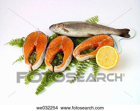 Trout and salmon View Large Photo Image Picture - Trout and salmon. Fotosearch