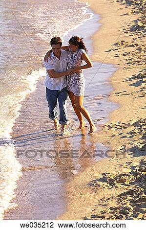 affection, beach, barefoot, amusement, 30's View Large Photo Image Stock Image - affection, beach, barefoot, amusement, 30's. Fotosearch