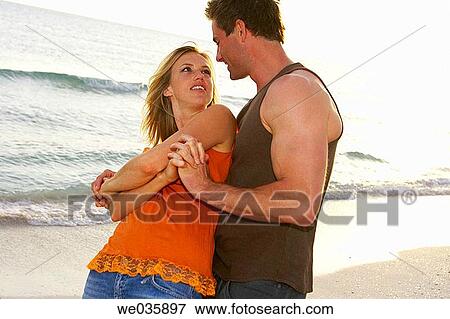 affection, bond, beach, attraction, 30's View Large Photo Image Stock Photo - affection, bond, beach, attraction, 30's. Fotosearch