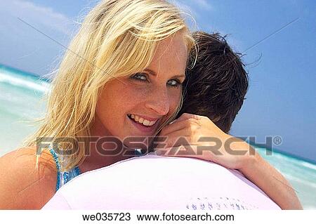 affection, bonding, bond, beach, 30's View Large Photo Image Stock Image - affection, bonding, bond, beach, 30's. Fotosearch
