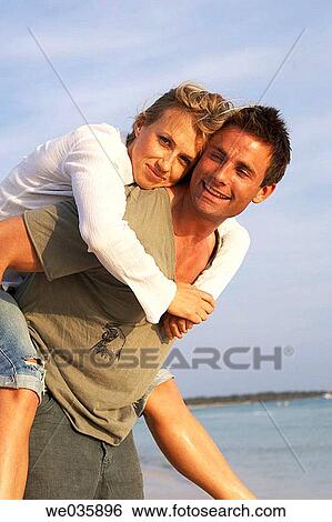 affection, bonding, bond, beach, 30's View Large Photo Image Stock Photograph - affection, bonding, bond, beach, 30's. Fotosearch