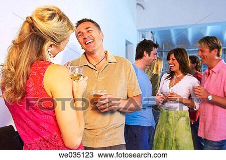 amusement, chat, at-home, 30's View Large Photo Image Stock Image - amusement, chat, at-home, 30's. Fotosearch