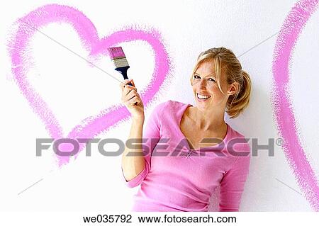 amusing, brush, blond, 30's View Large Photo Image Stock Image - amusing, brush, blond, 30's. Fotosearch