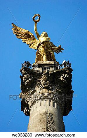 Angel statue, detail of Independence Monument in Avenida de la Reforma. Mexico City, Mexico View Large Photo Image Stock Image - Angel statue, detail of Independence Monument in Avenida de la Reforma. Mexico City, Mexico. Fotosearch