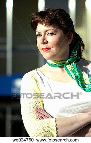 arms folded, brunette, Arms crossed View Large Photo Image Stock Image - arms folded, brunette, Arms crossed. Fotosearch