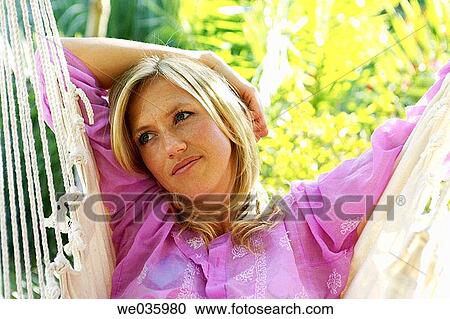 Arms raised, calm, blond, absorbed View Large Photo Image Stock Image - Arms raised, calm, blond, absorbed. Fotosearch