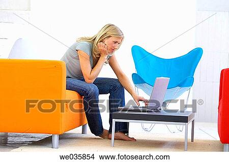 at-home, blond, 30's View Large Photo Image Picture - at-home, blond, 30's. Fotosearch