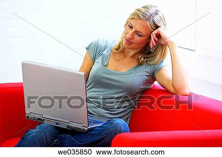 at-home, blond, 30's View Large Photo Image Stock Image - at-home, blond, 30's. Fotosearch