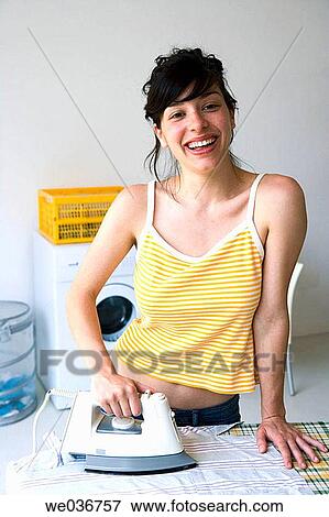 at-home, brunette, 20's View Large Photo Image Stock Photo - at-home, brunette, 20's. Fotosearch