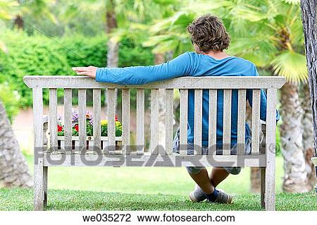 back view, bench, calm View Large Photo Image Stock Image - back view, bench, calm. Fotosearch