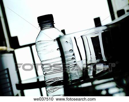 Stock Image - backlight, backlighting, bottle, diagonal, drink. Fotosearch