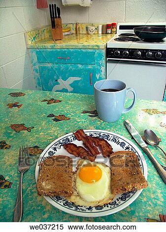 bacon, breakfast, carbohydrate, cholestrol, Close-up, coffee cup View Large Photo Image Stock Photography - bacon, breakfast, carbohydrate, cholestrol, Close-up, coffee cup. Fotosearch