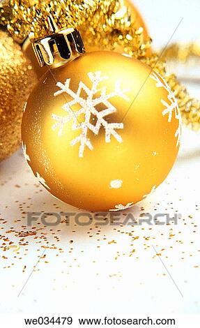 Stock Photo - ball, bauble, Christmas, Christmas decoration, Christmas ornament, Close-up. Fotosearch