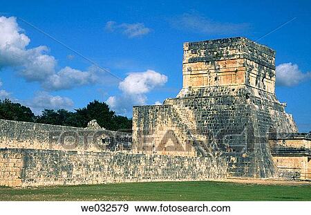 Ball game court, Mayan ruins of Chich? n Itzß. Yucatan, Mexico View Large Photo Image Stock Photo - Ball game court, Mayan ruins of Chich? n Itzß. Yucatan, Mexico. Fotosearch