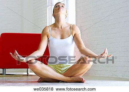 barefoot, concentrate, at-home View Large Photo Image Stock Photo - barefoot, concentrate, at-home. Fotosearch