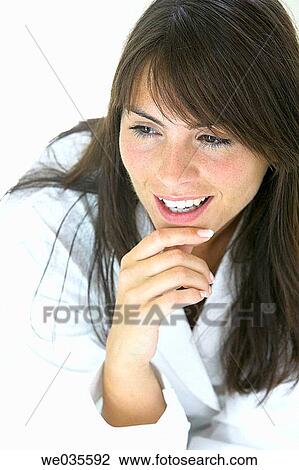 bathrobe, brunette, absorbed View Large Photo Image Stock Image - bathrobe, brunette, absorbed. Fotosearch