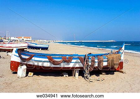 Beach and fishing boats. La Linea de la Concepcion, Cadiz Province, Spain. View Large Photo Image Stock Image - Beach and fishing boats. La Linea de la Concepcion, Cadiz Province, Spain.. Fotosearch