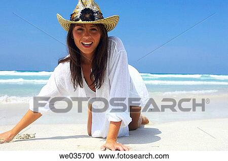beach, brunette, contemporary View Large Photo Image Stock Image - beach, brunette, contemporary. Fotosearch