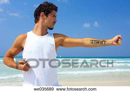 beach, Clenching fist, concentrate View Large Photo Image Stock Photo - beach, Clenching fist, concentrate. Fotosearch