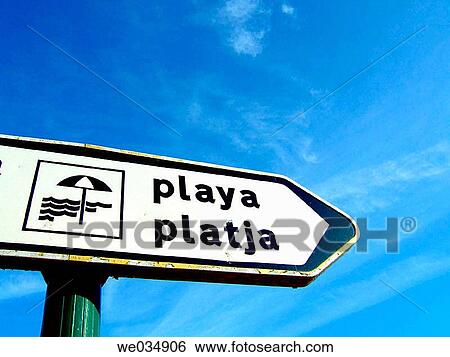 Beach sign View Large Photo Image Stock Photograph - Beach sign. Fotosearch