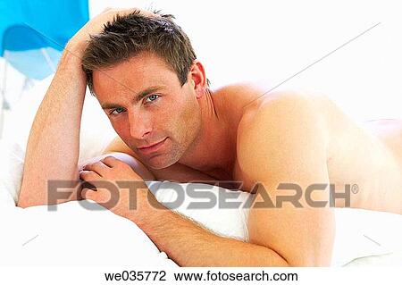 bed, black hair, bedroom, at-home View Large Photo Image Stock Image - bed, black hair, bedroom, at-home. Fotosearch