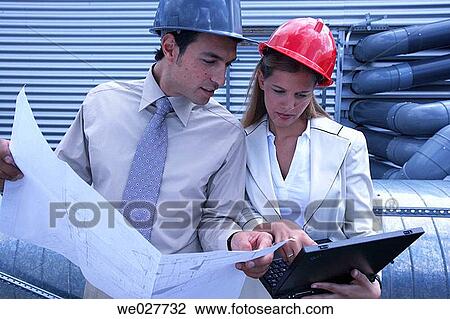 blueprint, colleague, architect View Large Photo Image Stock Image - blueprint, colleague, architect. Fotosearch