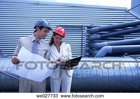 blueprint, colleague, architect View Large Photo Image Stock Image - blueprint, colleague, architect. Fotosearch