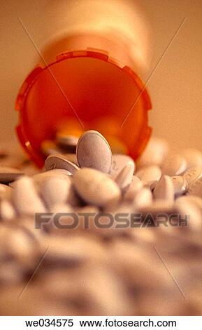 Stock Photography - bottle, chaos, Close-up, drug, fallen. Fotosearch