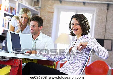 brunette, businesswoman, businesspeople, business, 30's View Large Photo Image Stock Photo - brunette, businesswoman, businesspeople, business, 30's. Fotosearch