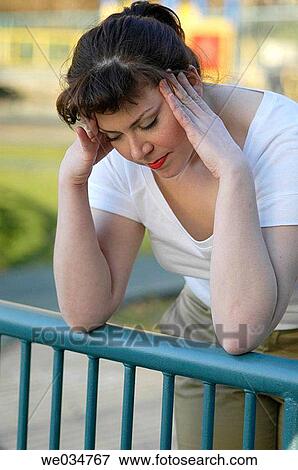 brunette, concern, contemporary View Large Photo Image Stock Photo - brunette, concern, contemporary. Fotosearch