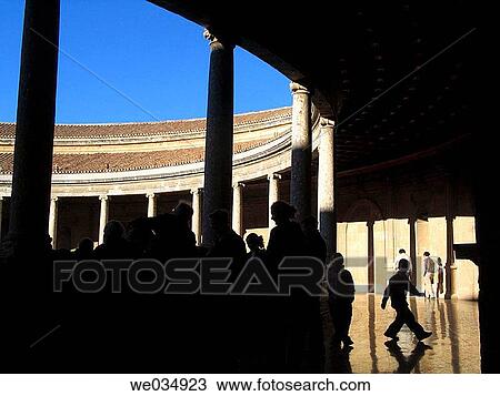 Carlos V Palace. La Alhambra. Granada. Andaluc? a. Spain. View Large Photo Image Stock Image - Carlos V Palace. La Alhambra. Granada. Andaluc? a. Spain.. Fotosearch