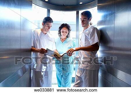 Stock Image - case-history, colleague, consult. Fotosearch