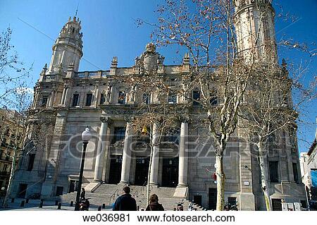 Central post office building. Barcelona. Catalonia. Spain View Large Photo Image Stock Image - Central post office building. Barcelona. Catalonia. Spain. Fotosearch