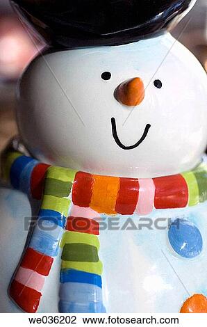 Stock Image - Ceramic snowman. Fotosearch