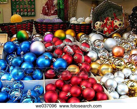 Christmas balls for sale at fair. Fira de Santa Ll·cia, Barcelona, Catalonia, Spain View Large Photo Image Stock Photograph - Christmas balls for sale at fair. Fira de Santa Ll·cia, Barcelona, Catalonia, Spain. Fotosearch