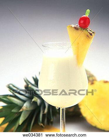 Cocktail: Pi±a Colada View Large Photo Image Stock Image - Cocktail: Pi±a Colada. Fotosearch