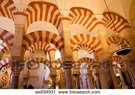 Stock Image - Cordoba, Spain. Interior of the Great Mosque. Fotosearch