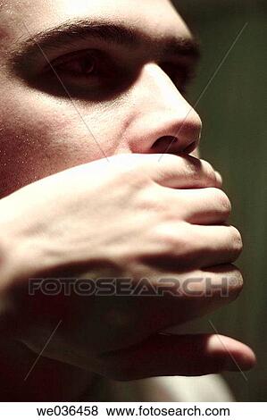 Covering mouth View Large Photo Image Stock Photo - Covering mouth. Fotosearch