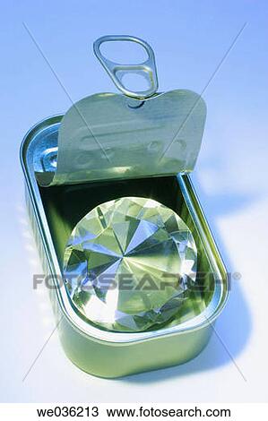 Diamond in tin can View Large Photo Image Stock Image - Diamond in tin can. Fotosearch