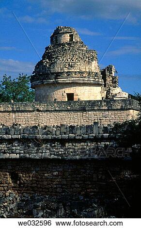 ? El Caracol? (The Snail), observartory, Mayan ruins of Chich? n Itzß. Yucatan, Mexico View Large Photo Image Stock Photograph - ? El Caracol? (The Snail), observartory, Mayan ruins of Chich? n Itzß. Yucatan, Mexico. Fotosearch